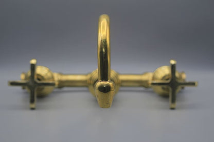 Antique Copper Wall-Mount Bridge Faucet