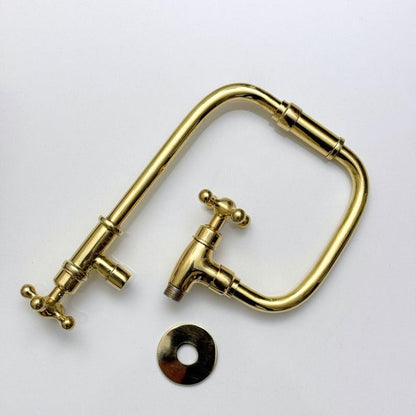 Polished Brass Wall Mount Pot Filler Faucet