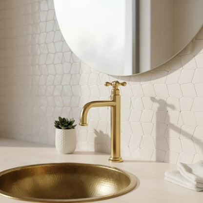 Tall Polished Brass Faucet