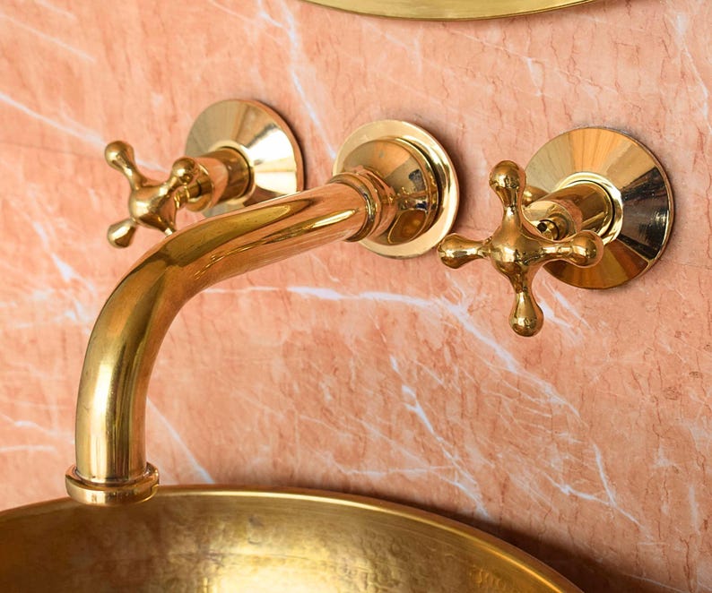 Engraved Moroccan Wall-Mount Faucet
