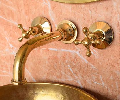Engraved Moroccan Wall-Mount Faucet