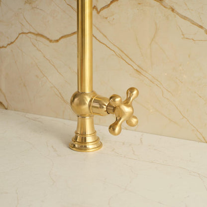 Vintage Unlacquered Brass Pot Filler Faucet