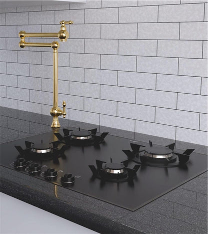 Deck Mounted Unlacquered Brass Pot Filler Faucet