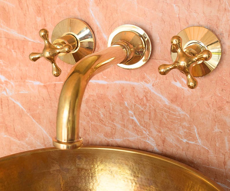 Engraved Moroccan Wall-Mount Faucet