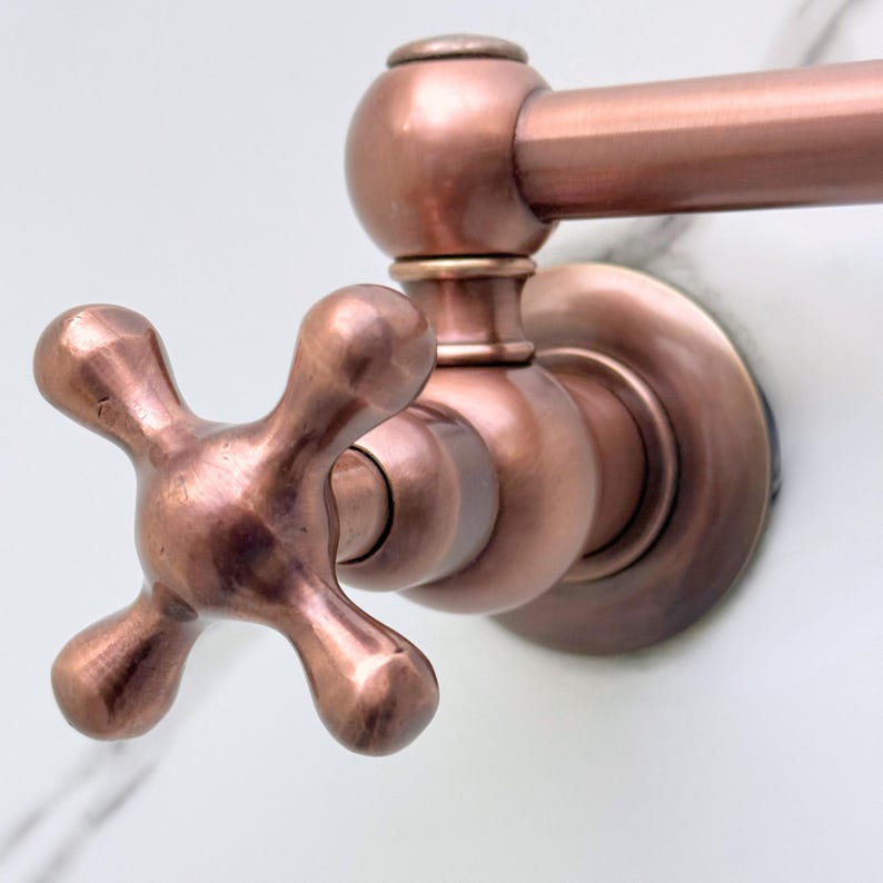 Antique Copper Wall Mount Pot Filler