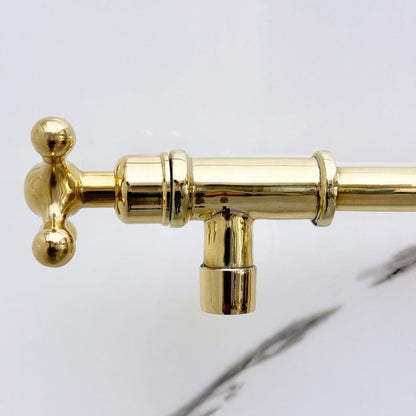 Polished Brass Wall Mount Pot Filler Faucet