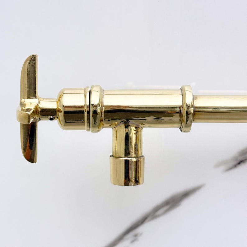 Polished Brass Wall Mount Pot Filler Faucet