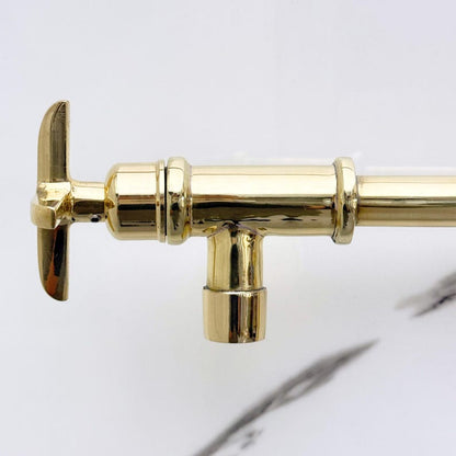 Polished Brass Wall Mount Pot Filler Faucet