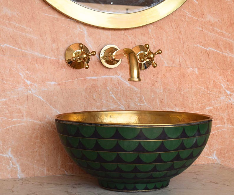 Engraved Moroccan Wall-Mount Faucet