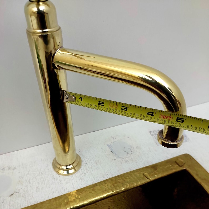 Tall Polished Brass Faucet