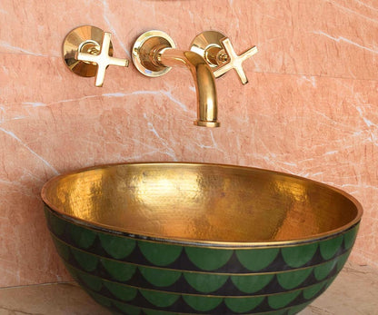 Engraved Moroccan Wall-Mount Faucet