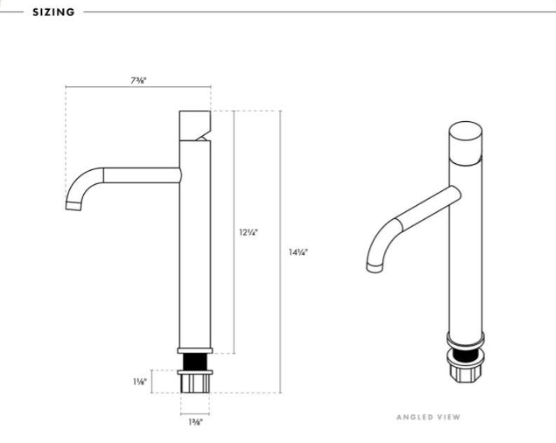 Modern Knurled Brass Single-Handle Faucet