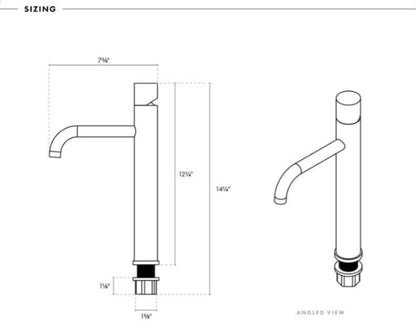 Modern Knurled Brass Single-Handle Faucet