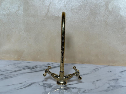 Artisan Engraved Brass Tall Vessel Faucet
