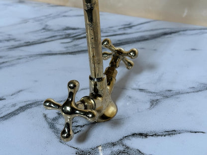 Artisan Engraved Brass Tall Vessel Faucet