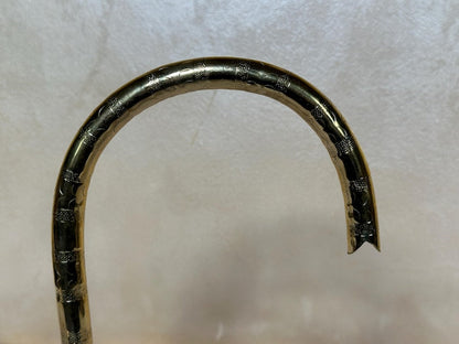 Artisan Engraved Brass Tall Vessel Faucet