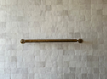 Hand-Hammered Antique Brass Towel Bar