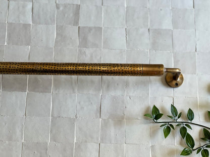 Hand-Hammered Antique Brass Towel Bar