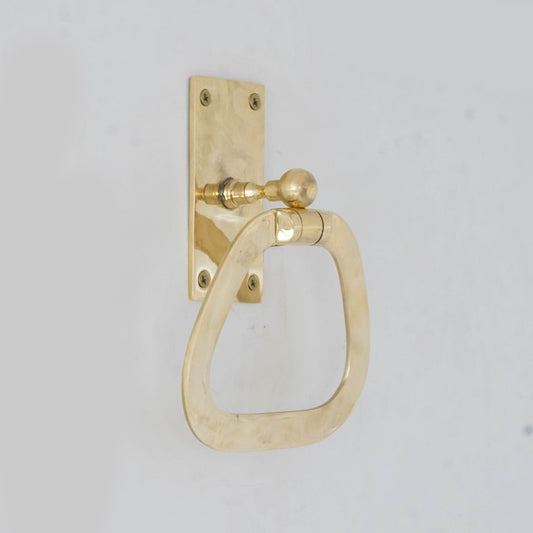 Handmade Unlacquered Brass Towel Holder