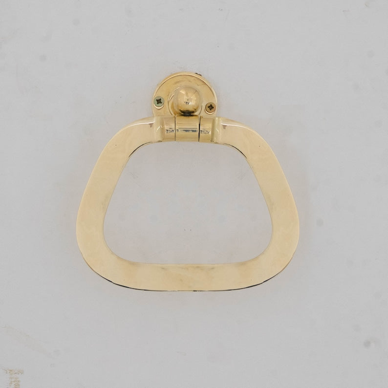 Handmade Unlacquered Brass Towel Holder