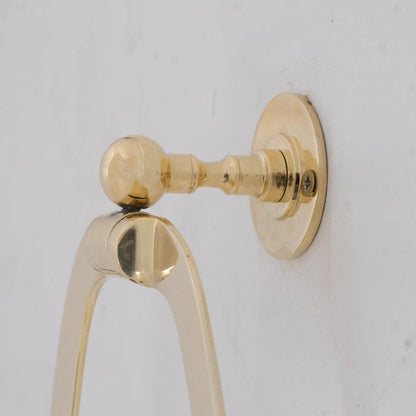 Handmade Unlacquered Brass Towel Holder