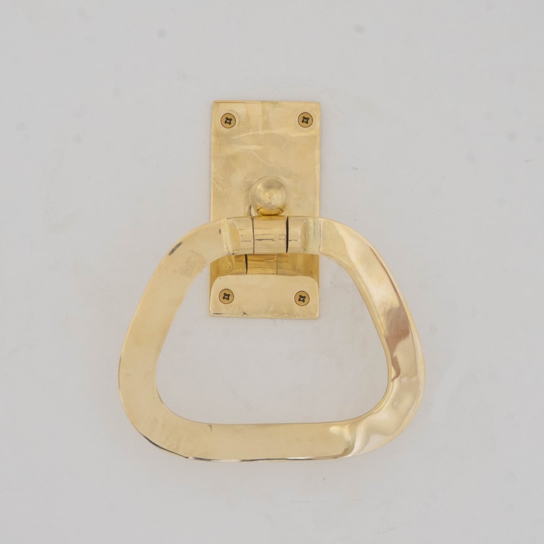 Handmade Unlacquered Brass Towel Holder