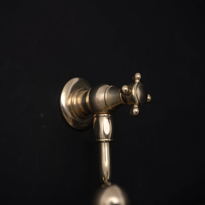 Artisan Brass Wall-Mounted Folding Pot Filler