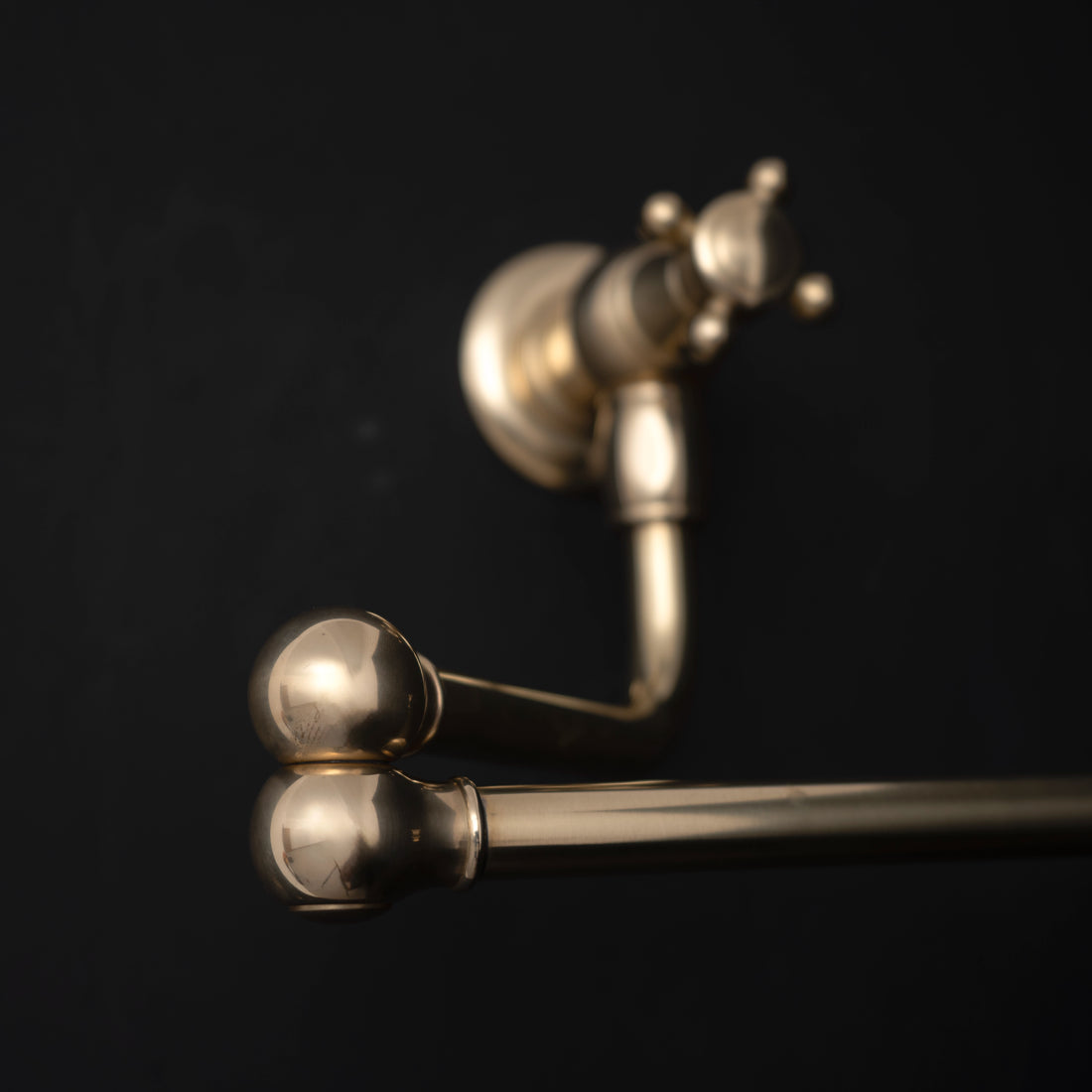 Artisan Brass Wall-Mounted Folding Pot Filler
