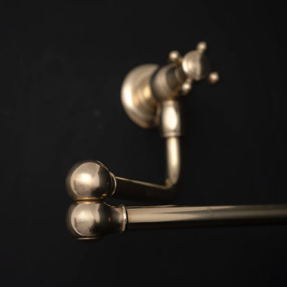 Artisan Brass Wall-Mounted Folding Pot Filler