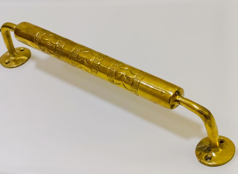Engraved Brass Bathroom Towel Rack