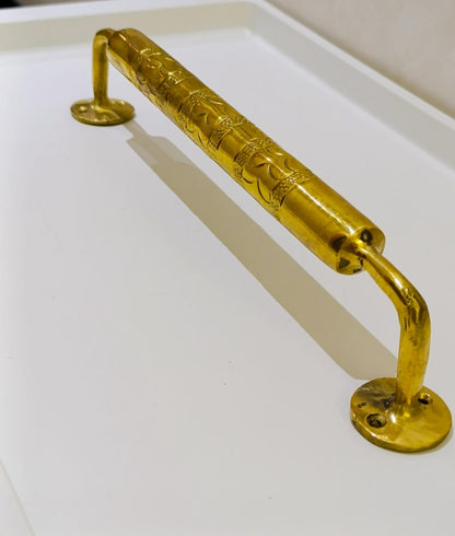 Engraved Brass Bathroom Towel Rack