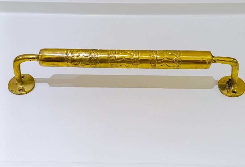 Engraved Brass Bathroom Towel Rack