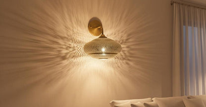 Handmade Moroccan Brass Wall Sconce Boho Home Lighting