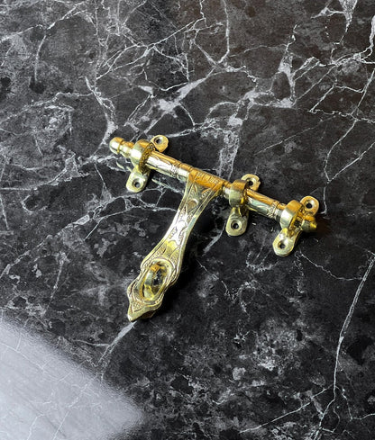 Vintage Brass Sliding Bolt Door Lock