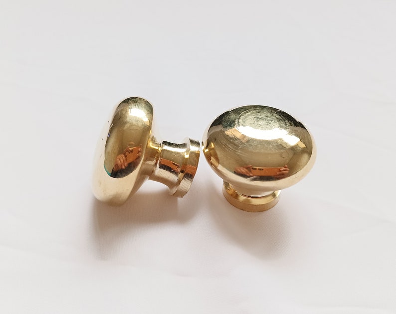 Unlacquered Brass Cabinet Knobs
