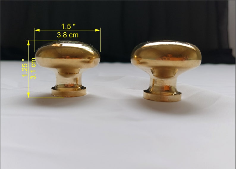 Unlacquered Brass Cabinet Knobs