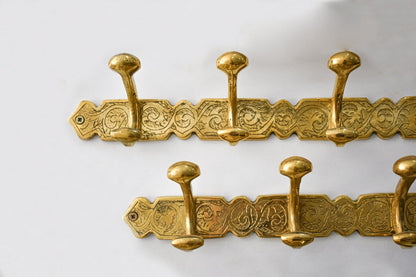 Handcrafted Unlacquered Brass Wall Hook