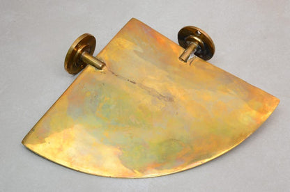 Living Finish Solid Brass Corner Shelf