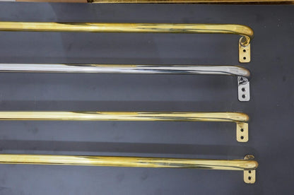 Unlacquered Solid Brass Curtain Rod with French Return – Wall Mount, DDP Shipping