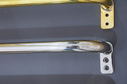 Unlacquered Solid Brass Curtain Rod with French Return – Wall Mount, DDP Shipping