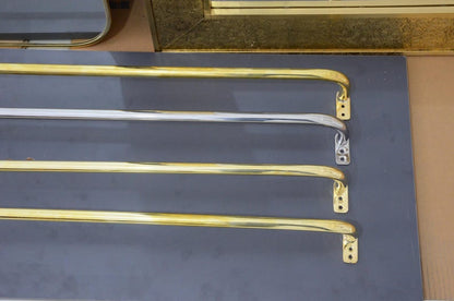 Unlacquered Solid Brass Curtain Rod with French Return – Wall Mount, DDP Shipping