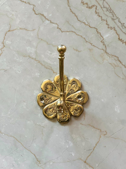 Handmade Unlacquered Brass Wall Hooks