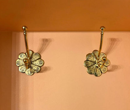 Handmade Unlacquered Brass Wall Hooks