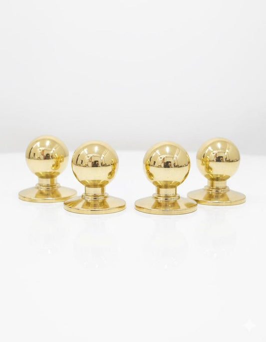 Unlacquered Brass Ball Cabinet Knobs Drawer Brass Knobs