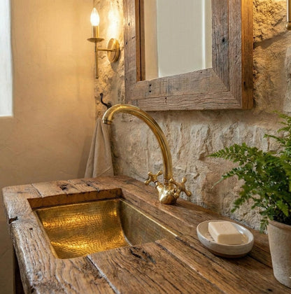 Moroccan Cross-Handle Brass Faucet