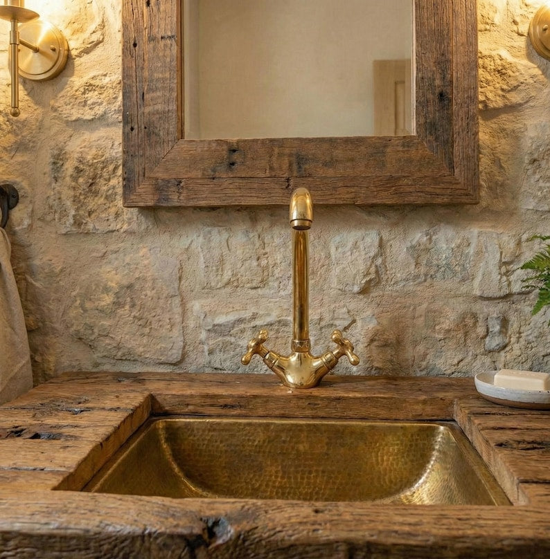 Moroccan Cross-Handle Brass Faucet