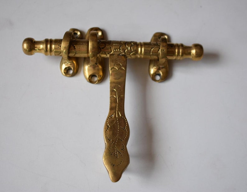 Solid Brass Sliding Door Bolt Vintage Door Latch Hardware