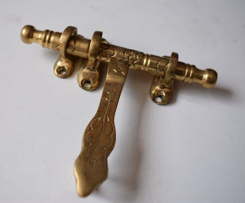 Solid Brass Sliding Door Bolt Vintage Door Latch Hardware