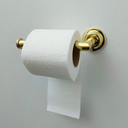 Unlacquered Brass Toilet Paper Holder For Bathroom, Solid Brass Wall Mount Toilet Roll Holder