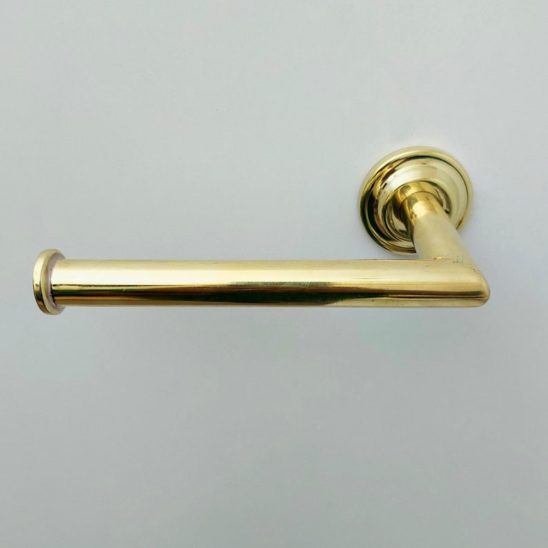 Unlacquered Brass Toilet Paper Holder For Bathroom, Solid Brass Wall Mount Toilet Roll Holder